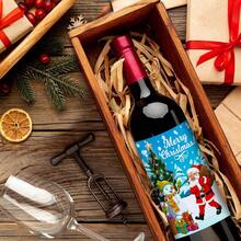 8 miếng dán chai rượu Giáng sinh, nhãn chai Giáng sinh, nhãn chai rượu tự dính, miếng dán trang trí tiệc Giáng sinh (4 kiểu), trang trí phòng, trang trí Giáng sinh, trang trí tiệc, thích hợp cho các buổi tụ họp, tiệc tùng, nhà bếp, nhà hàng, v.v., miếng dán nhà sáng tạo tự làm, quà tặng cho bạn bè, quà tặng Giáng sinh, giáng sinh vui vẻ - Nhiều màu - Xem 4