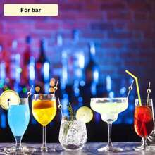 200pcs Cocktail Pick Sticks, Fancy Toothpicks For Appetizer, Decoration, Drink And Fruit Party, Bamboo Golden Ball Food Picks,Christmas