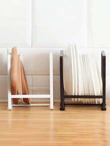 1pc Metal Plate Holder Organizer, Vertical Plate Rack, Dish Organizer For Cabinet, Drying Rack For Kitchen Cupboard, Kitchen Accessories - Multicolor - View 8