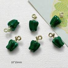 5/Pcs Random Mixed Color Alloy 3D Fruit Pendant DIY For Earrings, Bracelets, Keychains, Bag Charms, Pendant Accessories - Multicolor - View 40