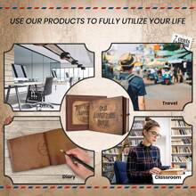 OUR ADVENTURE BOOK A Adventure Book 180 Pages Scrapbook Photo Album,Retro Style Embossed Letter Leather Cover Travel Diary Journal Scrap Book For Couples,Memory Book For Anniversary Wedding,Valentines Day Gifts