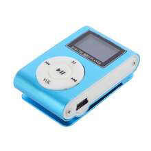Reproductor de música MP3 con tarjeta de 128 MB de canciones, mini reproductor de música portátil con carcasa de metal para deportes y carreras - Azul - Ver 8