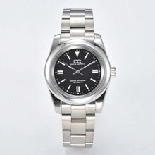 Đồng hồ cơ tự động 39mm dành cho nam, Bộ máy NH35, Vỏ thép không gỉ, Viền trơn, Đồng hồ thể thao, Mặt kính Sapphire, Phát sáng, Chống nước - Bạc - Xem 17