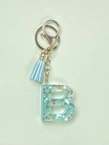 1 Chiếc Móc Khóa Chữ Nhựa Trang Sức, Trang Sức Thủ Công, Thích Hợp Cho Túi Xách Nữ, Phụ Kiện, Mặt Dây Chuyền, Vỏ Phụ Kiện Điện Thoại Di Động, Mặt Dây Chuyền Xe Hơi, Kim Sa - nhiều màu - Xem 4