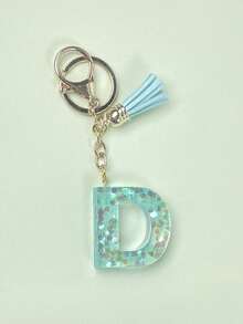 1 Chiếc Móc Khóa Chữ Nhựa Trang Sức, Trang Sức Thủ Công, Thích Hợp Cho Túi Xách Nữ, Phụ Kiện, Mặt Dây Chuyền, Vỏ Phụ Kiện Điện Thoại Di Động, Mặt Dây Chuyền Xe Hơi, Kim Sa - nhiều màu - Xem 6