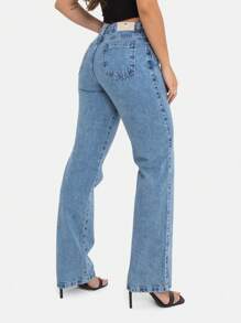 Women's Delave Jeans, Basic, Beautiful, Chic, Neat, Rich - Rửa trung bình - Xem 6