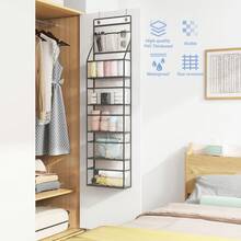 2pcs 5-Shelf Over Door Hanging Pantry Organizer Storage With Clear PVC Pockets Closet For Bedroom Cosmetics Toys And Sundries Halloween Decorations Halloween Costumes Autumn Decor Festival Decor - Trong sáng - Xem 4