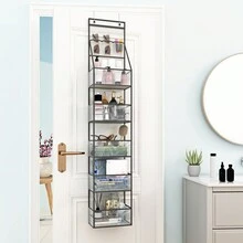 2pcs 5-Shelf Over Door Hanging Pantry Organizer Storage With Clear PVC Pockets Closet For Bedroom Cosmetics Toys And Sundries Halloween Decorations Halloween Costumes Autumn Decor Festival Decor - Trong sáng - Xem 5