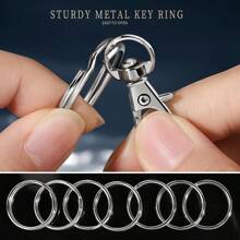 50PCS DIY Keychain Making Supplies Kit - Includes Zinc Alloy Lobster Clasp, Spring Keychain, Rotating Buckle, Hanging Rope, Snap Buckle, Keyring, Handicraft, Hardware, Luggage Accessories For Creative Crafting And Personalized Gifts Halloween Car Accessories Bag Charm School Cute Goth Y2k - Keychain - View 4