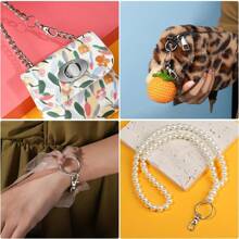 50PCS DIY Keychain Making Supplies Kit - Includes Zinc Alloy Lobster Clasp, Spring Keychain, Rotating Buckle, Hanging Rope, Snap Buckle, Keyring, Handicraft, Hardware, Luggage Accessories For Creative Crafting And Personalized Gifts Halloween Car Accessories Bag Charm School Cute Goth Y2k - Keychain - View 7