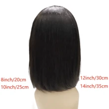 Eulisi Wear And Go 13x4 Transparent Lace Glueless Bob Wig Human Hair Short Straight Frontal Bob Wigs For Black Women Human Hair Pre Plucked With Baby Hair Side Part 200% Density 14 Inch Natural Black Color