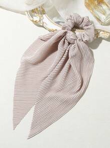 1pc Plain Casual Pleated Ponytail Holder Scrunchie For Daily Use - Multicolor - View 7