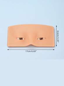 1pc Reusable 5D Makeup Practice Mask Pad, Silicone Skin Eye Face Makeup Model, Suitable For Training Supplies - Multicolor - View 3