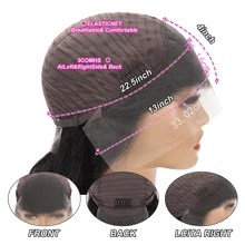 13x4 Body Wave Lace Front Wigs Human Hair 13x4 HD Transparent Lace Frontal Wig 200 Density Lace Front Wigs Human Hair Body Wave Wigs Brazilian Human Hair Pre Plucked With Baby Hair 20 Inch - Natural Black - 查看 9