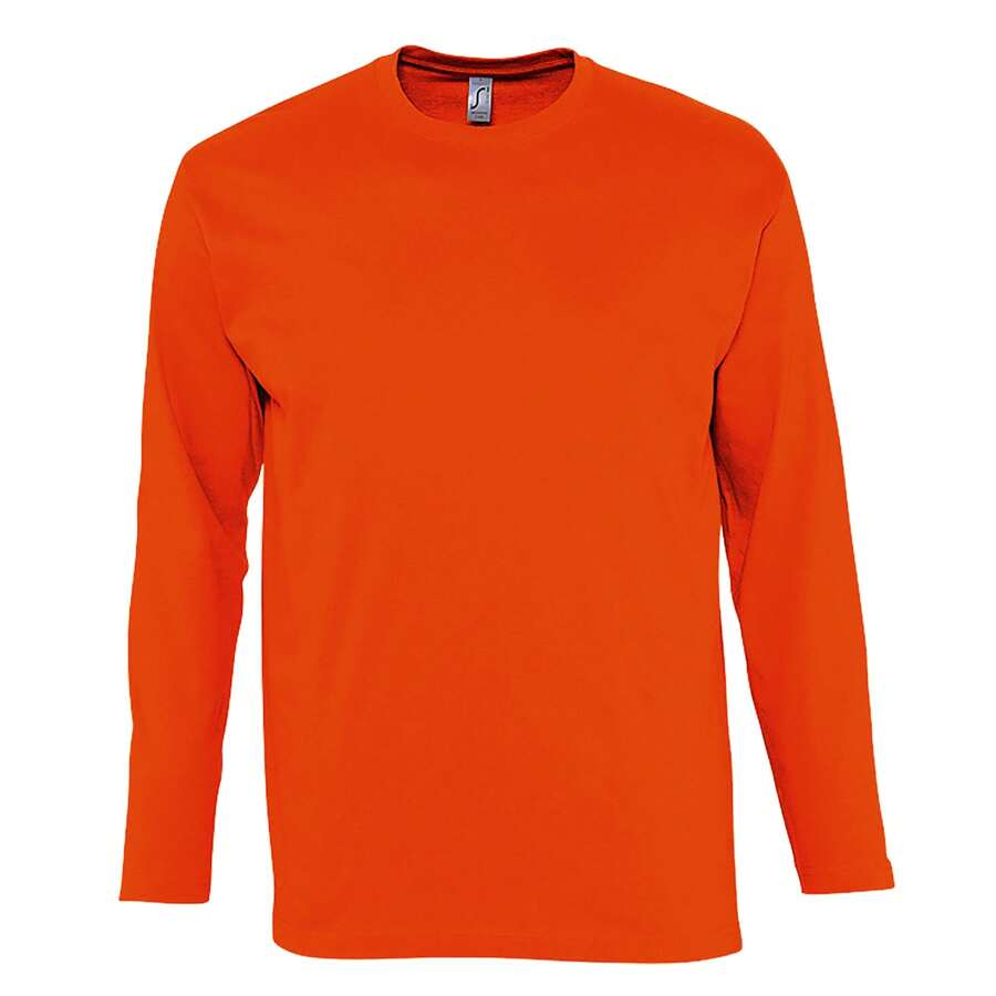 SOLS Mens Monarch Long Sleeve T-Shirt (Orange) - 橘色 - 查看 1