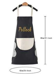 1 件定制手擦围裙防水防油个性定制名字 4 种字体图案北欧家居无袖厨房长袍男女居家工作服私人定制厨房烹饪手擦围裙防油防水烹饪清洁男女通用无袖围裙袋收纳储物女士幸福提升 - 彩色 - 查看 4