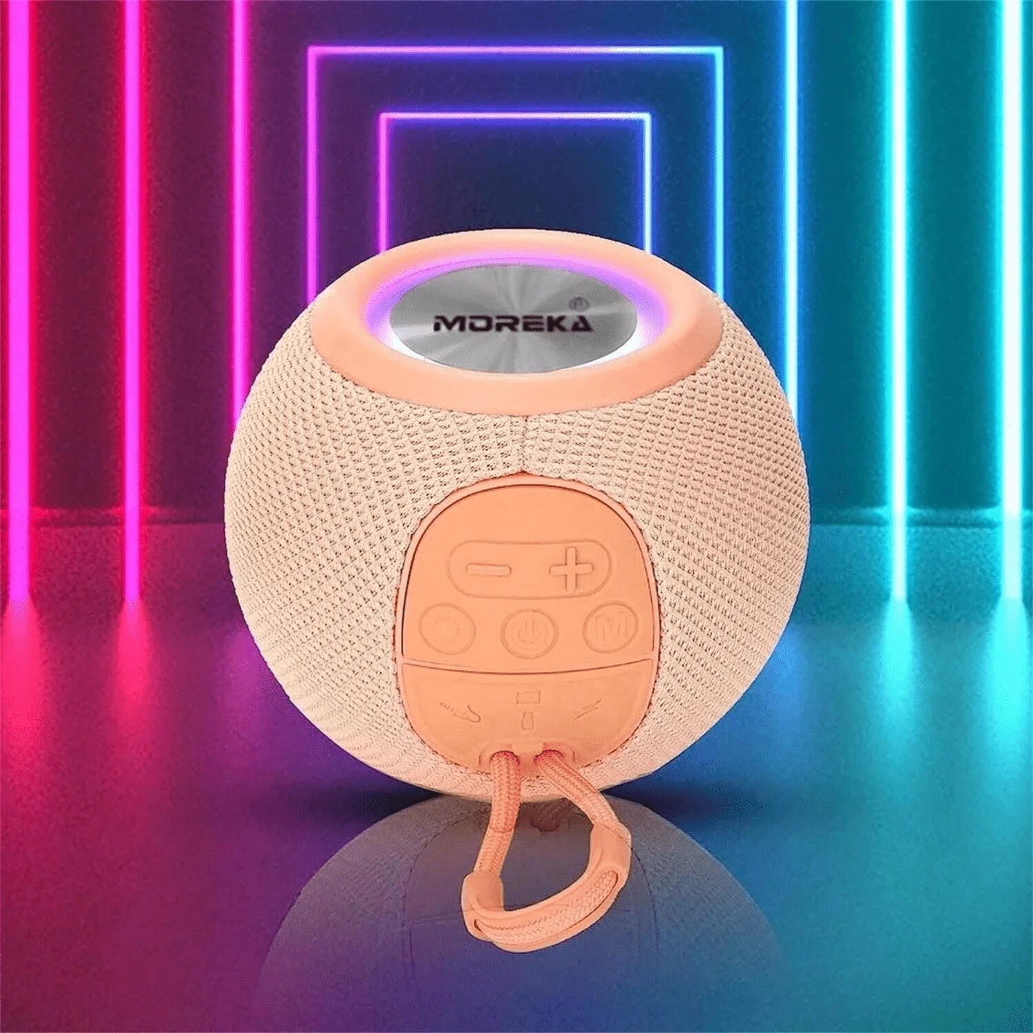 ltavoz Bluetooth inalámbrico portátil, exquisito y compacto - Naranja - Ver 1