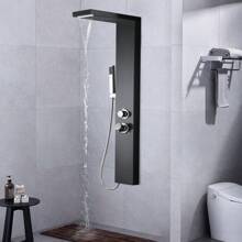 Froadp Shower Column Stainless Steel Shower System Rainfall Shower With Shower Head, Hand Shower, Massage Jets For Shower And Bath - Black - View 7
