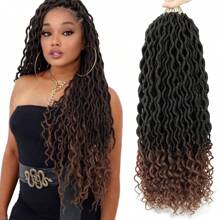 Goddess Locs Crochet Hair 18 Inch 3 Packs Faux Locs Crochet Hair Pre Looped Crochet Locs With Curly Ends Soft Locs Crochet Hair Extensions For Women