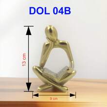 Reader Figurine Decorative Abstract Reading Man Reading Decoration Ornament Elegant Statue Thinker Thinker DOL-04/03 - 04B - 查看 2
