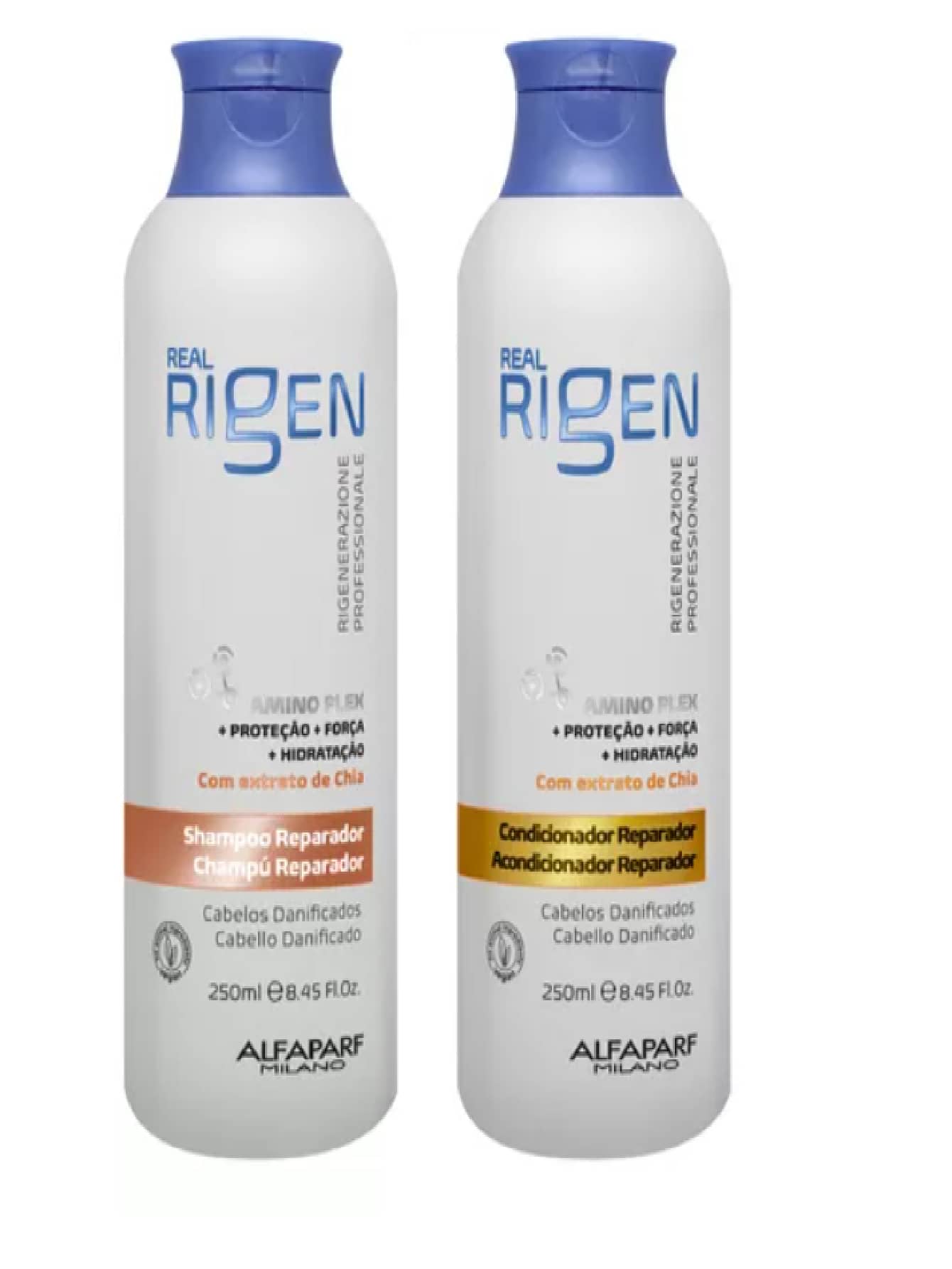 Alfaparf Real Rigen Repair Shampoo E Condicionador Reparador 250ml - Branco - Visão 1