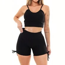 Kit 2 Sets Bubble Shorts Butt Lifting With Fitness Adjustment - 粉色 - 查看 4