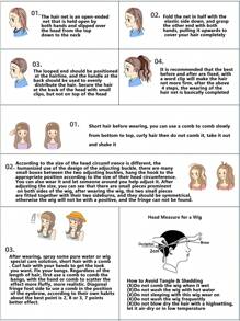 Bộ tóc giả tổng hợp cosplay dài thẳng có tóc mái - màu đen - Xem 7