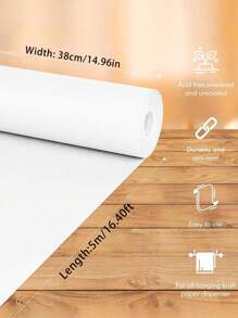 1 卷 - 纯色礼品包装纸、白色仿皮纸、白色牛皮纸卷 15 英寸 X 394 英寸、生日礼物装饰纸、家庭聚会礼品包装纸、婚礼包装纸、薄纸、花束用品、礼品包装纸、鲜花包装纸、海报广告牌纸、工艺艺术纸、情人节礼品包装纸、新年装饰 - 白色 - 查看 9