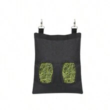 1 件装大容量干草袋，用于喂养兔子、仓鼠、小宠物、豚鼠悬挂式草料喂食袋 - 彩色 - 查看 9