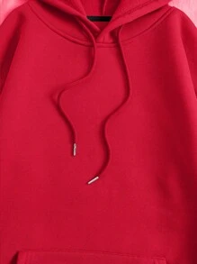 Custom Text Women's Hooded Sweatshirt - Personalize Add Your Own Text/Name To Design Your Personalized Printed Sweatshirt, Women Tops ,Fall Tops ,Red Top,Custom Top,Custom Sweatshirt,Winter Clothes,Personalized Text,Red Long Sleeve - Red - View 8