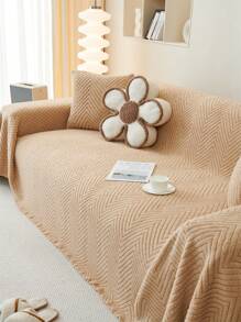 1 件时尚毛绒沙发套，奢华简约柔软亲肤沙发套，防滑防尘防刮，适用于卧室、客厅、书房、聚会场所、1-4 人座沙发、L 型沙发、沙发保护、沙发装饰、秋冬 - 卡其色 - 查看 5