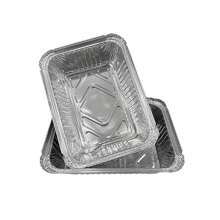 WISDOM 1/1.5/2.25LB Oblong Foil Take Out Container 500pack/Box - Disposable Aluminum Food Storage And Catering - 1LB-長方形 500個 - 查看 5