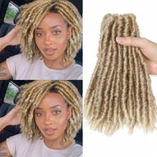 Short Dreadlock Crochet Hair Bundles Synthetic Hair Faux Locs 8 Inches Soft Locs Pre-Twisted Locs Braids Dreadlock Locs 20 Strands/Pack Pre-Looped Crochet Hair For Women Daily Use