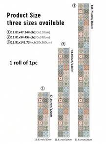 SUPSTICKER 1 卷加厚防水防油曼陀罗图案厨房墙贴，花卉壁纸，3 种尺寸可选：11.81*47.24、11.81*94.49、11.81*141.73 英寸，贴纸，墙贴，乙烯基贴花，用于家居装饰，春季装饰品让您的家焕然一新，节日装饰贴纸礼物生日毕业 - 彩色 - 查看 5