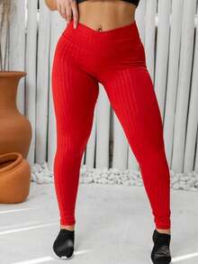 Women's 3D Polyamide Leggings In Wine Color - Hồng - Xem 5