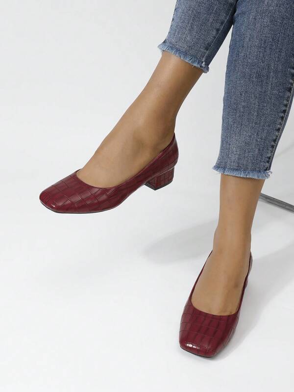XBYASDF Square Toe Slip-On Low Heel Flats, Comfortable Soft Sole Casual Shoes For Women, Suitable For All Seasons