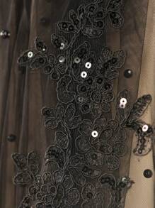 1 件短款珍珠亮片黑色蕾丝婚礼新娘面纱带金属梳子适合万圣节角色扮演舞会派对秋季服装女士