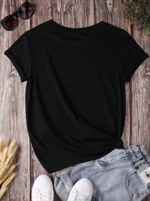 Halloween Heart And Skeleton Finger Print T-Shirt