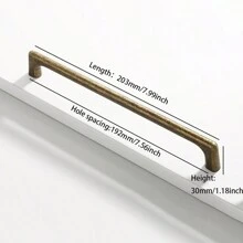 Fanruier 5 CHIẾC Tay nắm đồ nội thất màu đồng nâu cổ điển và màu niken cổ tối giản 96,128,160,192mm Khoảng cách tâm lỗ, tủ, ngăn kéo, tủ quần áo, tay nắm cửa - Nhiều màu - Xem 13