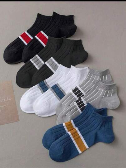 5 Pairs Of Comfortable And Breathable Men's Socks, For Gym
