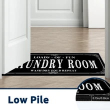 1 件装洗衣房地毯垫，字母组合印花厨房地垫，防滑防尘地毯，耐用地毯，可机洗，入口垫，适用于厨房、洗衣房、浴室、客厅、家居装饰、室内装饰配件 - 彩色 - 查看 7