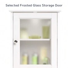 Asofer 67.1"H Bathroom Storage Cabinet With Adjustable Shelves, 2 Doors For Bathroom, Kitchen, Living Room, White - White - View 7