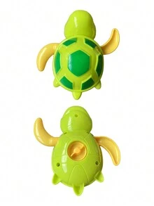 1入浴缸玩具烏龜，附發條鏈，隨機顏色，適合兒童 - 綠色 - 查看 4