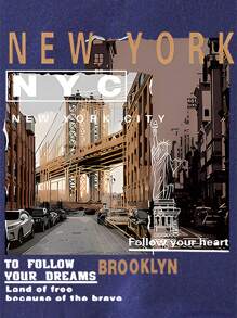 2 Packs Fashionable Baby Boy Letter Print Long Sleeve And Letter Print Trousers Set - Navy Blue - View 4