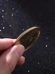 1pc Statue Of Liberty Commemorative Coin, Metal Relief Commemorative Medallion Lucky Coin, Halloween, Thanksgiving And Christmas Gifts