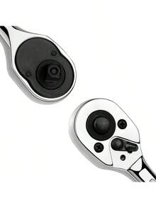 MAXPOWER 14 Pcs 1/4 Inch Metric Wrench Set, Industrial Grade 6 Point Quick Release Soft Grip Reversible Ratchet Handle, Forged And Heat Treated Cr-V Alloy Steel, Size 4mm-14mm