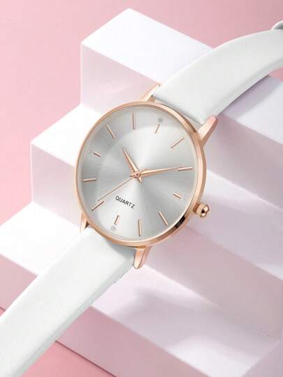 Watches Women Leather Luxe Quartz Horloge Bracelet view 3