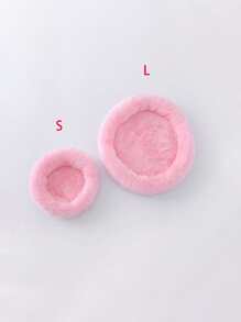 1pc Camel Round Small Pet Bed With Arctic Velvet Pad, Suitable For Autumn And Winter, For Hamsters, Guinea Pigs, And Other Small Pets