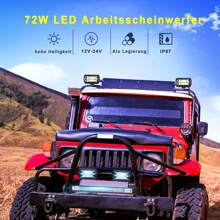 Froadp 2 X 72W LED Spotlights, 10-30V, Extra LED Spotlights For Off-Road, 5400LM Per Work Light, IP67, Spotlights For SUV, Truck, UTV - Cold White - View 5