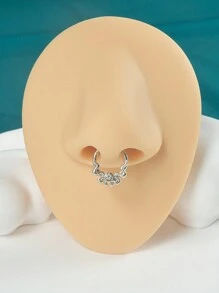 1 pieza Pendiente de cartílago, hélix, oreja tragus, nariz de acero inoxidable con diseño de araña, murciélago, serpiente, estrella